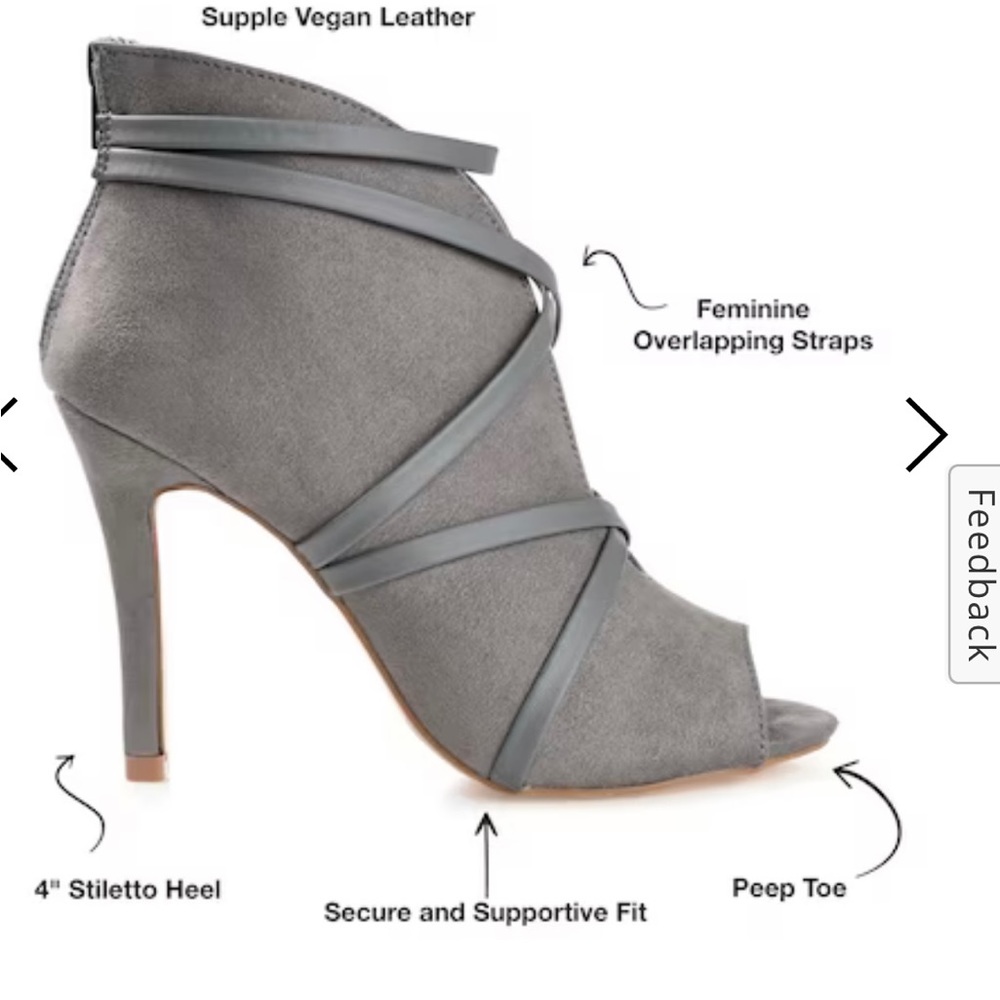 Journee Collection Samara Booties in gray, Brand New, size 8.5
